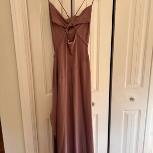 Astr Mauve Backless Dress